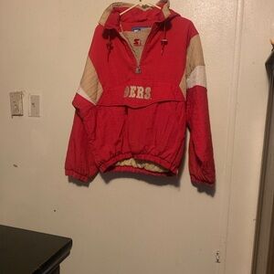 49ers Red and Tan Pullover Jacket